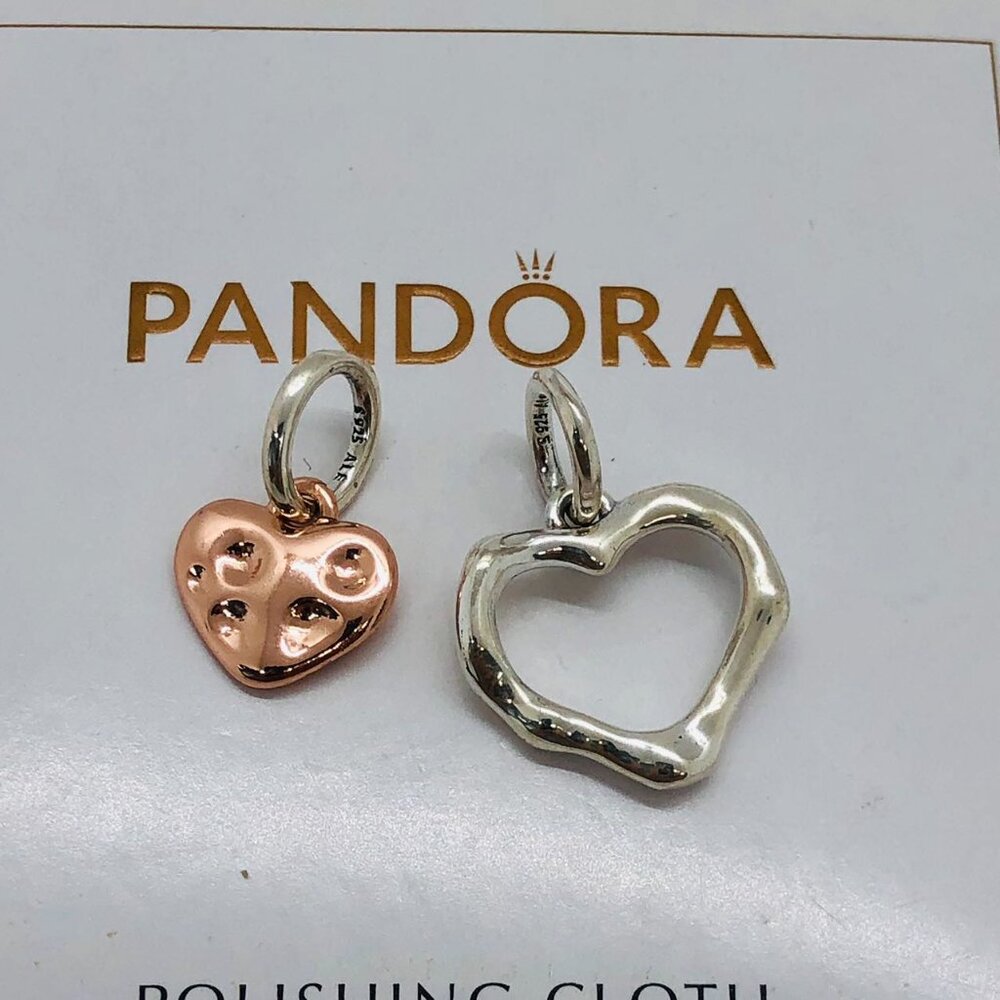 ✨🔥Pandora Joined Hearts Dangle Charm - Picture 4 of 5